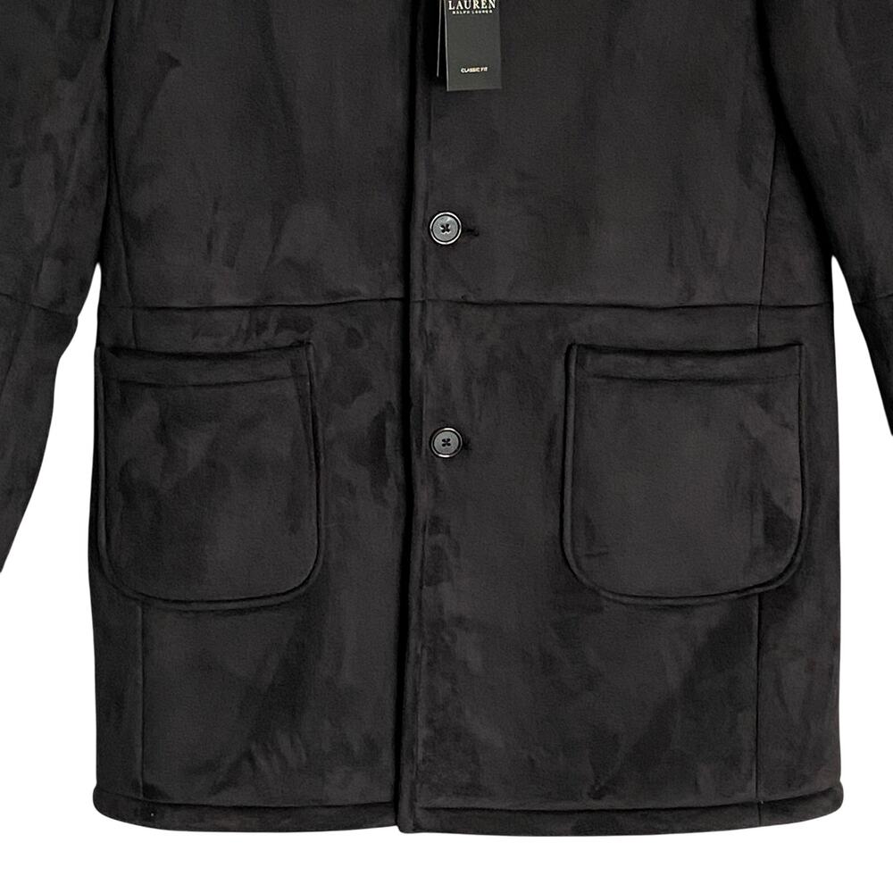 Lauren Ralph Lauren Men's 40REG Lefferts Classic-Fit Faux-Shearling Overcoat NWT - Picture 3 of 13